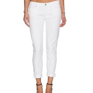 *7 FOR ALL MANKIND* White Josefina Skinny Boyfriend Leg Jeans Size 28
